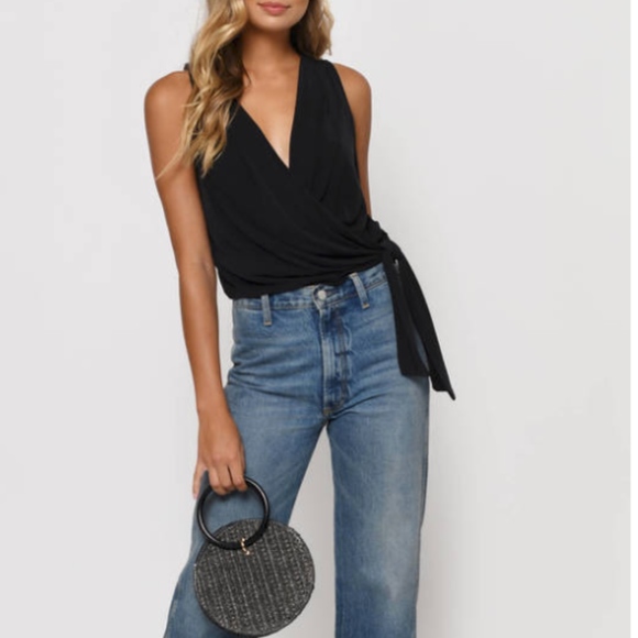 Tobi Tops - Tobi Brylin Surplice Side tie tank top Tobi Tops - Tobi Brylin Surplice Side tie tank top
